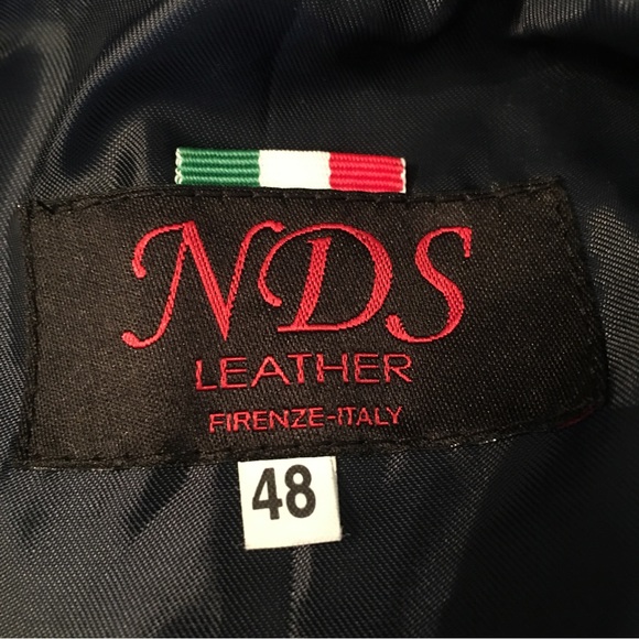 NDS Vera Pelle Womens Leather Jacket Distressed Vibe HOLIDAY POP OF COLOR… - Picture 8 of 9